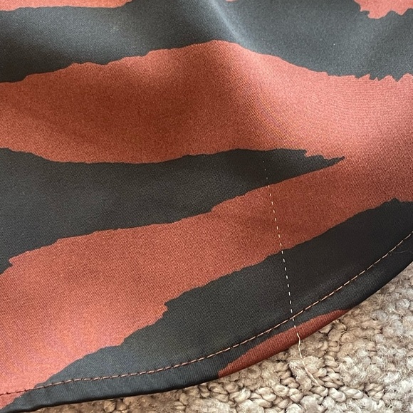 House of Harlow 1960 Brown and Black Zebra Print Long Sleeve Mini Dress, Size L - Picture 13 of 15